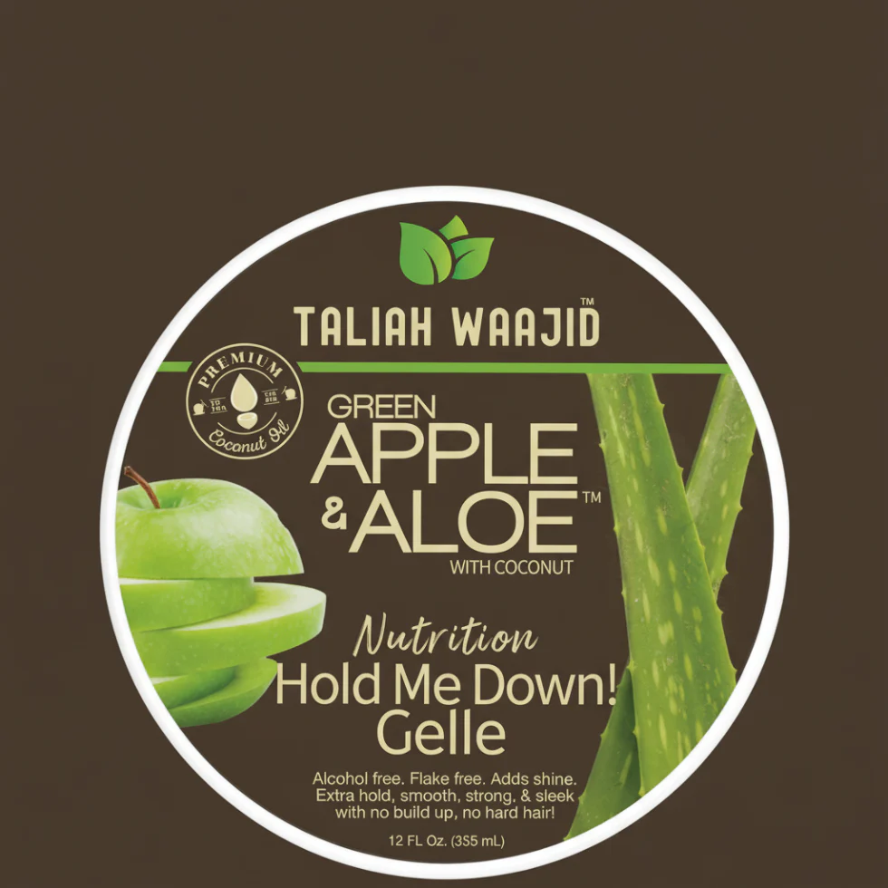 Taliah Waajid Green Apple & Aloe Nutrition Hold Me Down! Gelle 355ml | Curl Definition & Sleek Hair Hold