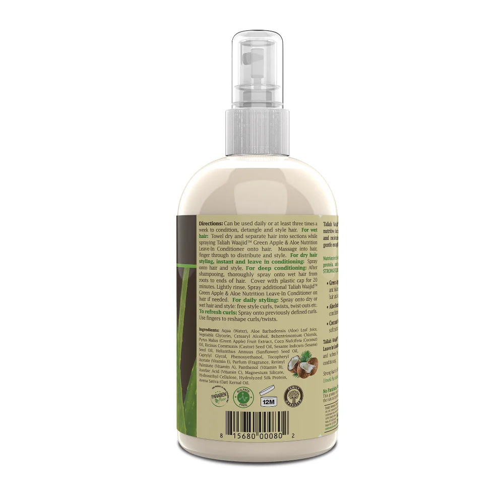 Taliah Waajid Green Apple & Aloe Leave-In Conditioner 12oz | Moisturize & Detangle Hair - Image 2