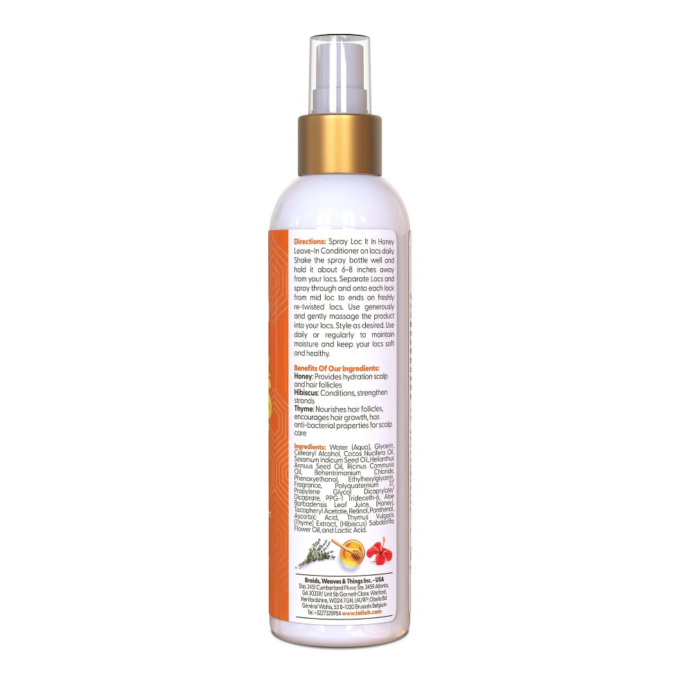 Taliah Waajid Love My Locs It In Honey Leave-In Conditioner 8oz | Hydrate & Strengthen Locs - Image 2