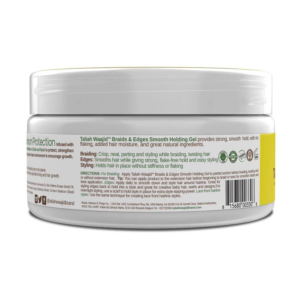 Taliah Waajid Braids & Edges Smooth Holding Gel 8oz | Flake-Free Styling - Image 5