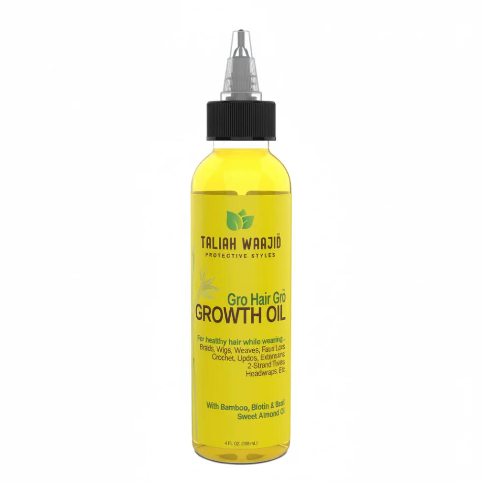 Taliah Waajid Gro Hair Gro Growth Oil 4oz | With Bamboo, Biotin & Basil Sweet Almond Oil