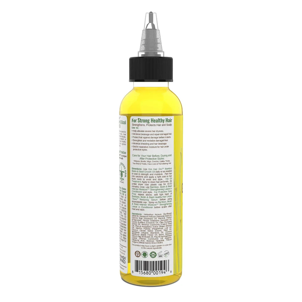 Taliah Waajid Gro Hair Gro Growth Oil 4oz | With Bamboo, Biotin & Basil Sweet Almond Oil - Image 2