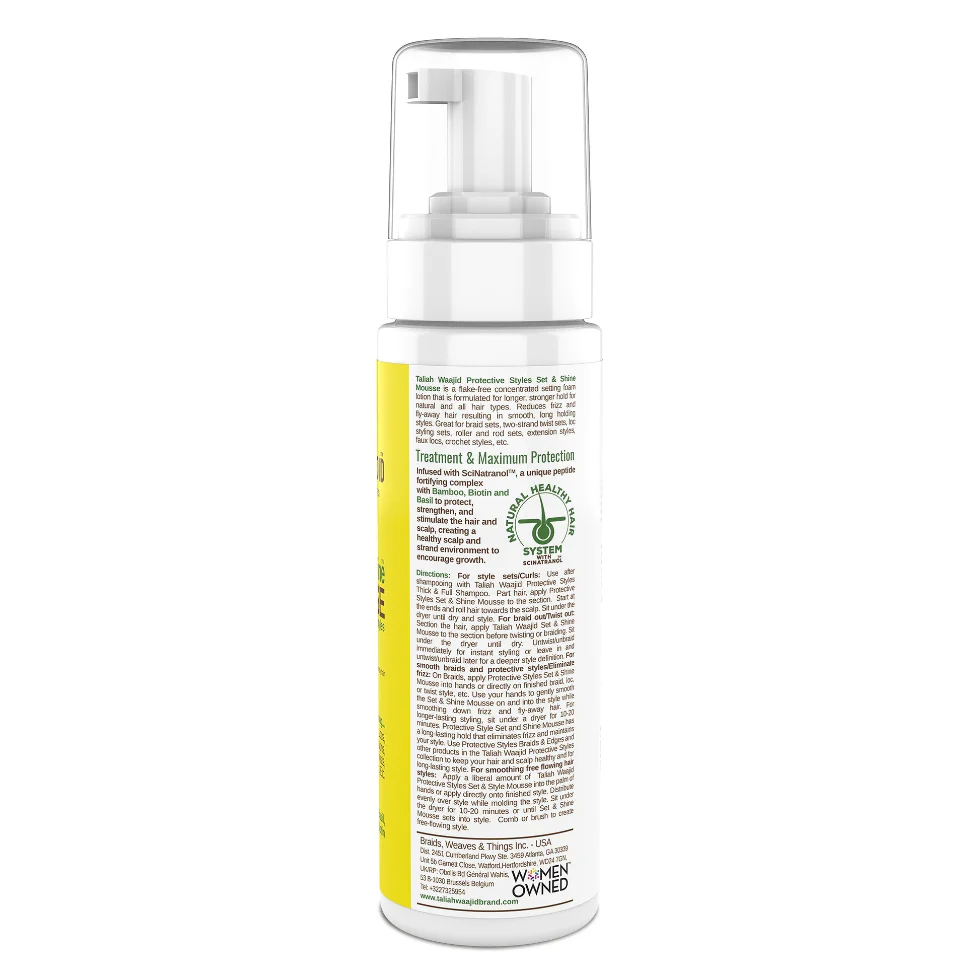 Taliah Waajid Protective Styles Set & Shine Mousse 8oz | Frizz Control Styling Foam - Image 2