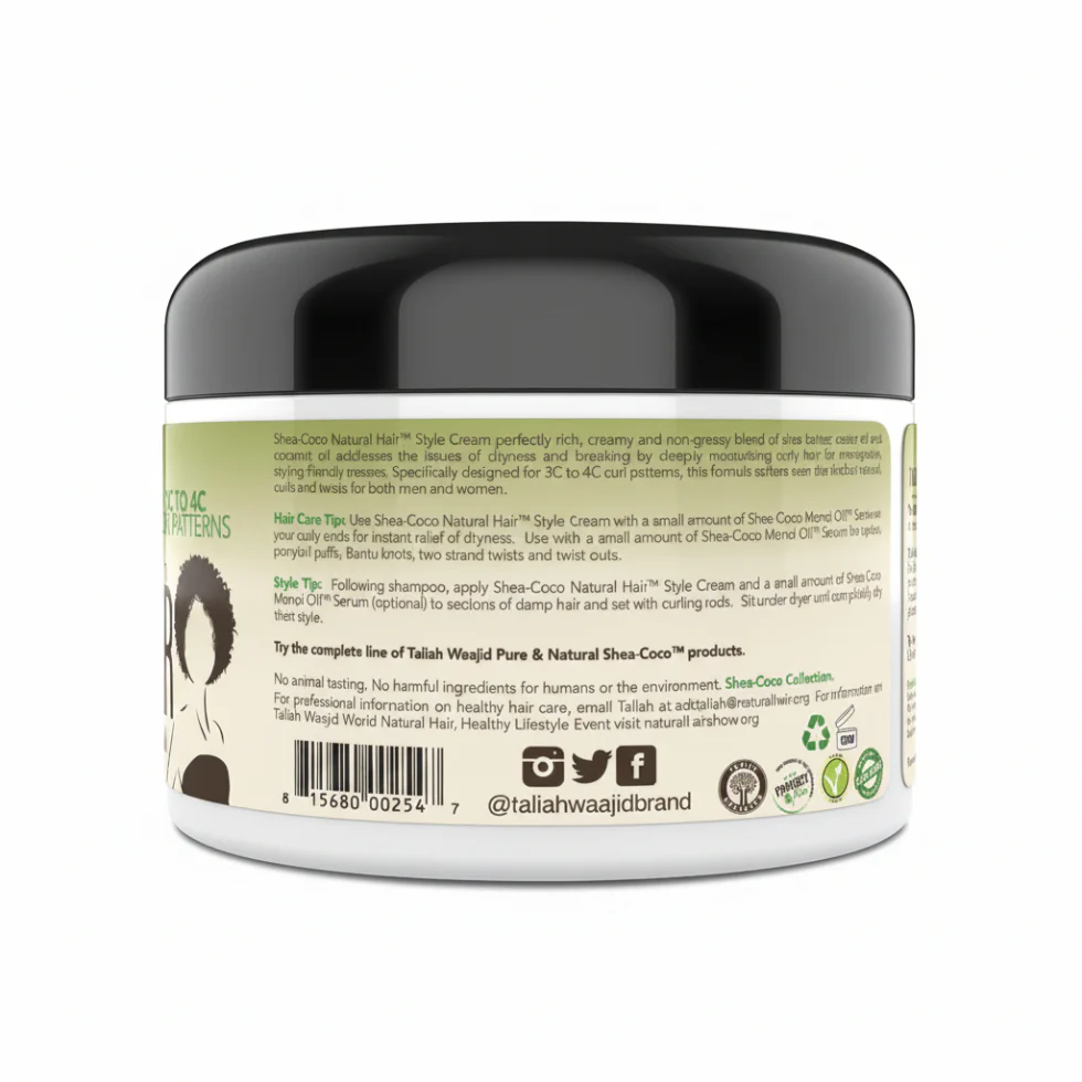 Taliah Waajid Shea-Coco Moisturizing Cream 237ml | Detangle & Style Hair Care - Image 3