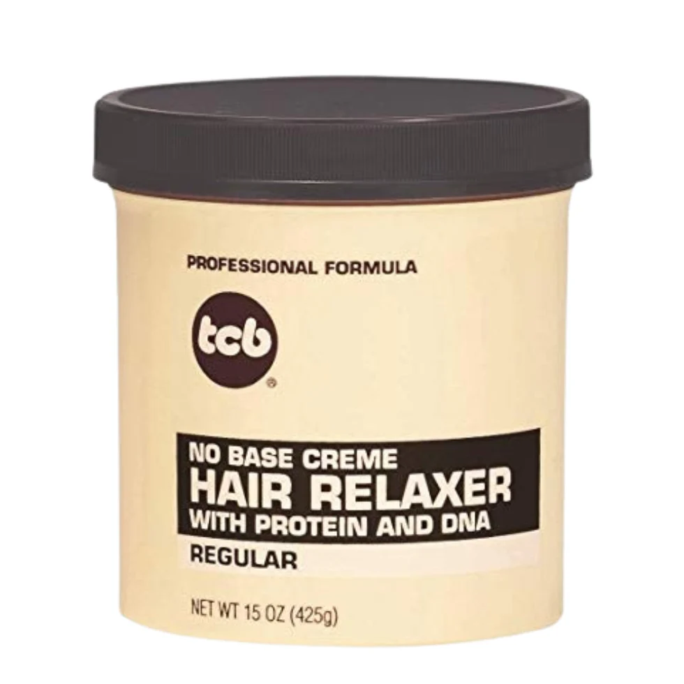 TCB No Base Creme Hair Relaxer Regular 15oz | Smooth Straight Hair Treatment