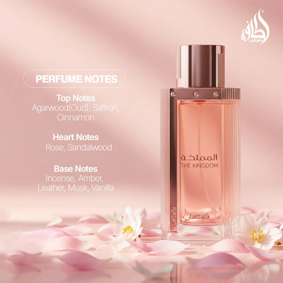 The Kingdom Eau de Parfum By Lattafa for Women 100ml | Elegant Floral Fruity - Image 3