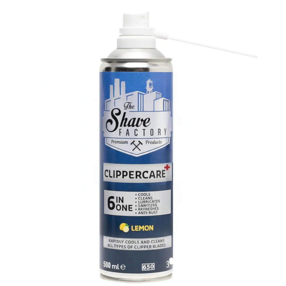 The Shave Factory ClipperCare PLUS+ 6in1 Lemon Spray 500ml | Blade Care Spray