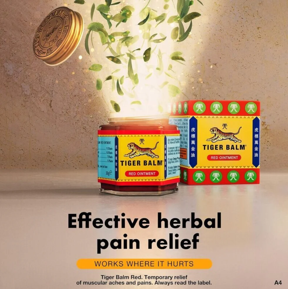 Tiger Balm Red Ointment 19g | Fast Muscle & Joint Pain Relief Balm - Image 2