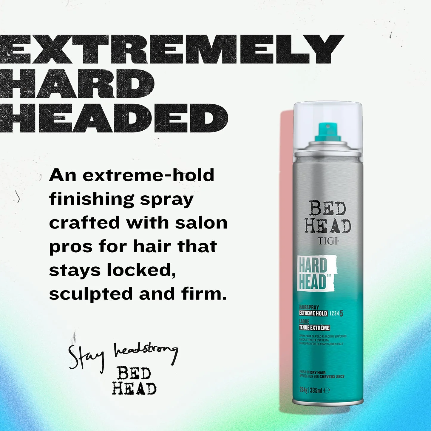 TIGI Bed Head Hard Head Hair Spray 385ml- Extreme Hold Finishing Spray - Image 4