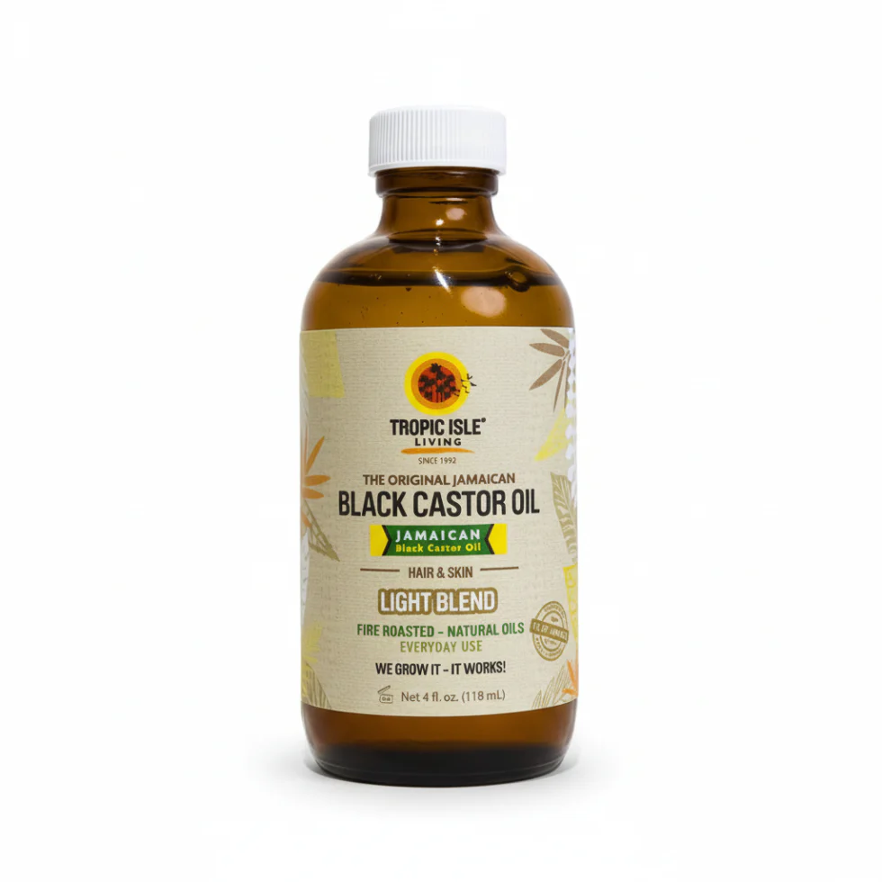 Tropic Isle Jamaican Black Castor Oil Light Blend 4oz | Lightweight Hair Oil