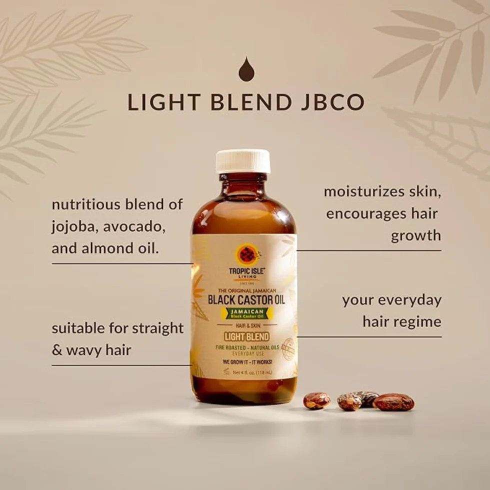 Tropic Isle Jamaican Black Castor Oil Light Blend 4oz | Lightweight Hair Oil - Image 2