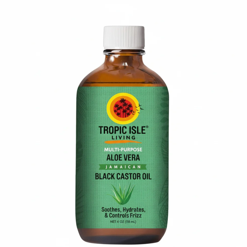Tropic Isle Aloe Vera Jamaican Black Castor Oil 4oz | Hydrate, Smooth & Frizz Control