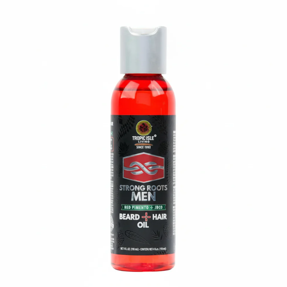 Tropic Isle Strong Roots Beard & Hair Oil 8oz | Red Pimento + JBCO Care