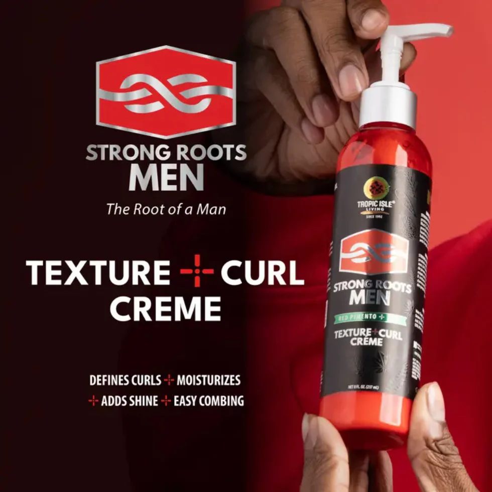 Tropic Isle Strong Roots Texture & Curl Crème 8oz | Define Curls & Style - Image 3