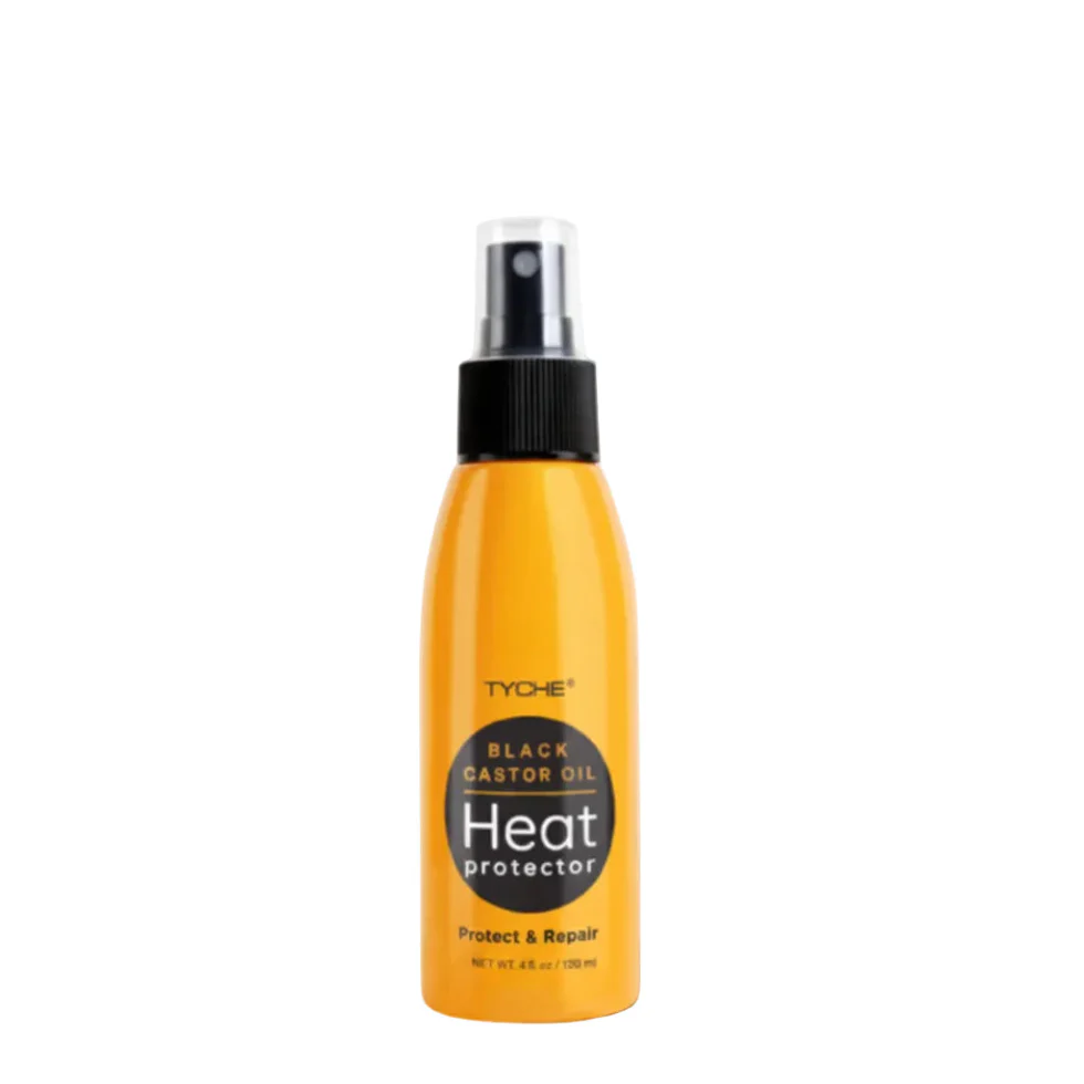 Tyche Black Castor Oil Heat Protector 120ml | Heat Protection & Hair Strengthening Spray
