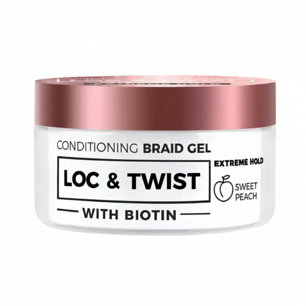 TYCHE Conditioning Braid Gel 300ml Sweet Peach | Loc & Twist Extreme Hold Biotin
