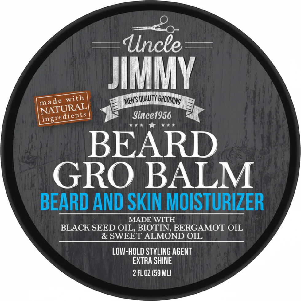 Uncle Jimmy Beard Gro Balm 2oz | Beard Growth & Moisturizing Conditioner