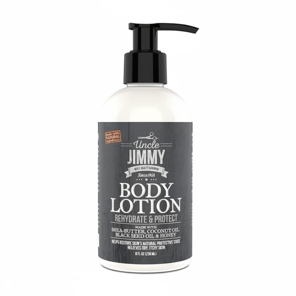 Uncle Jimmy Body Lotion 8oz | Black Seed & Honey for Dry & Itchy Skin Relief