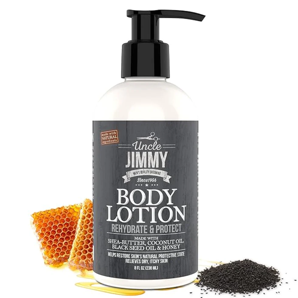 Uncle Jimmy Body Lotion 8oz | Black Seed & Honey for Dry & Itchy Skin Relief - Image 2