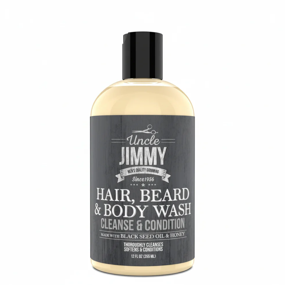 Uncle Jimmy Hair, Beard & Body Wash Uncle Jimmy Hair Beard & Body Wash 12oz | Black Seed & Honey Cleanser| Black Seed & Honey Cleanser