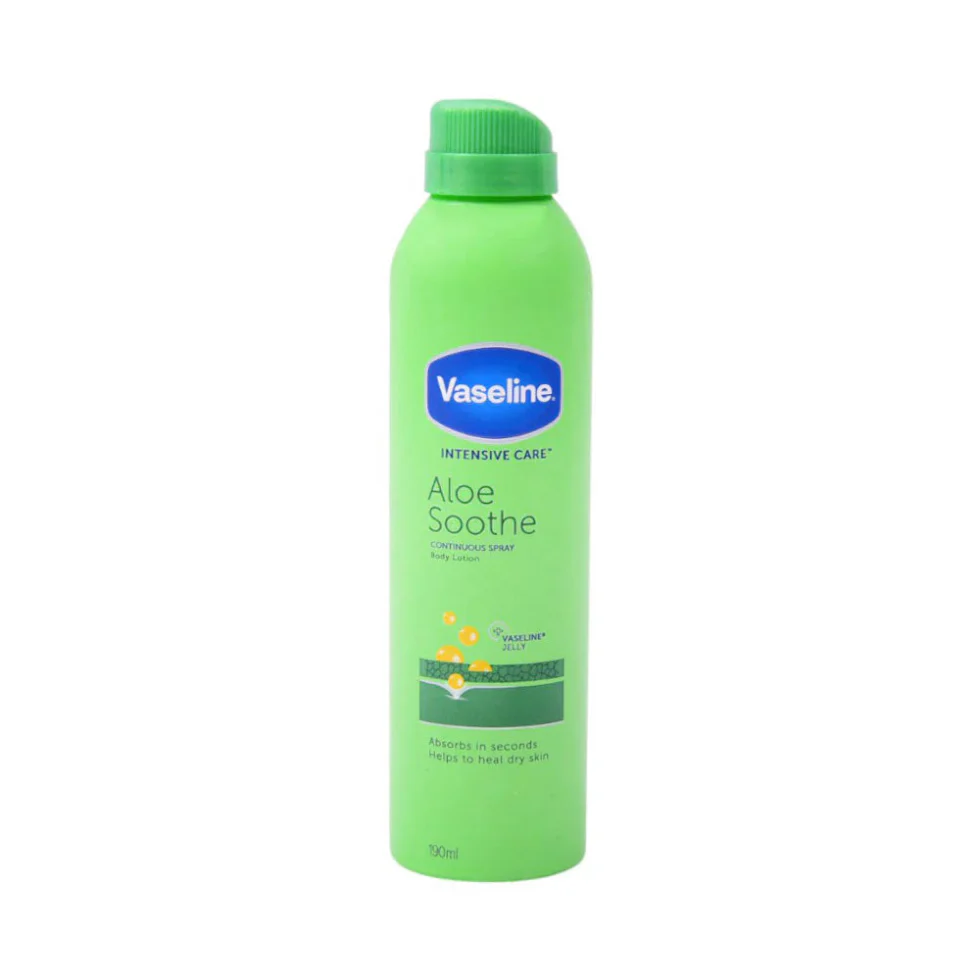 Vaseline Aloe Soothe Spray Lotion 190ml | Lightweight Hydration for Smooth Skin