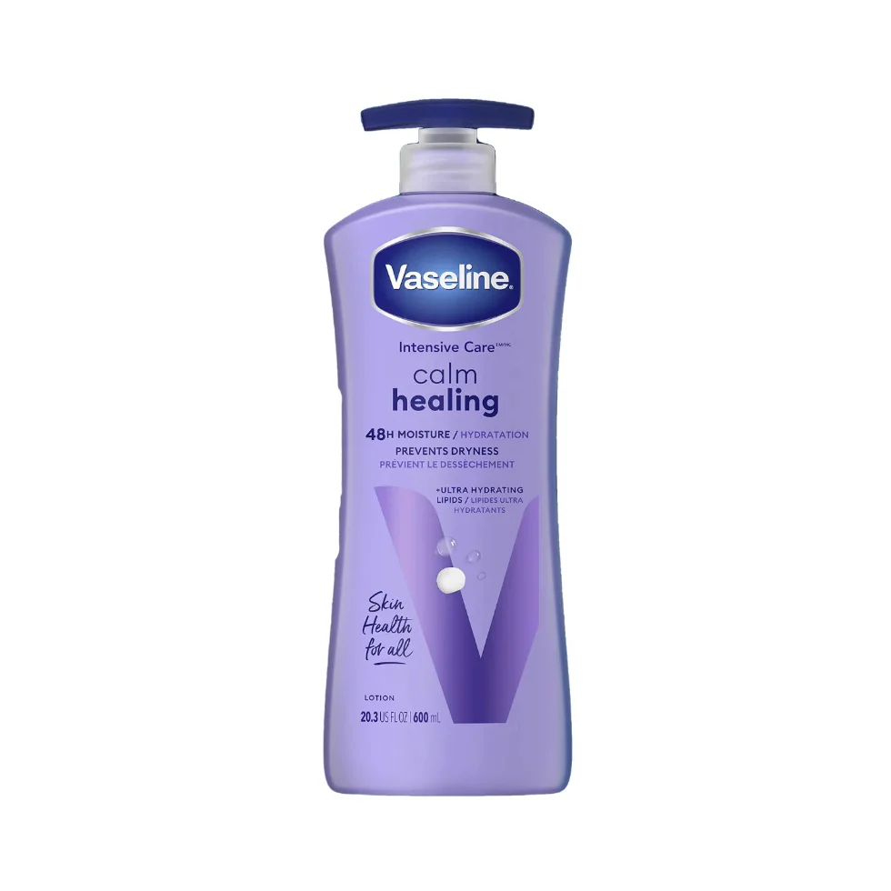 Vaseline Calm Healing Lotion 600ml | Intensive Care Dry Skin Repair Moisturizer
