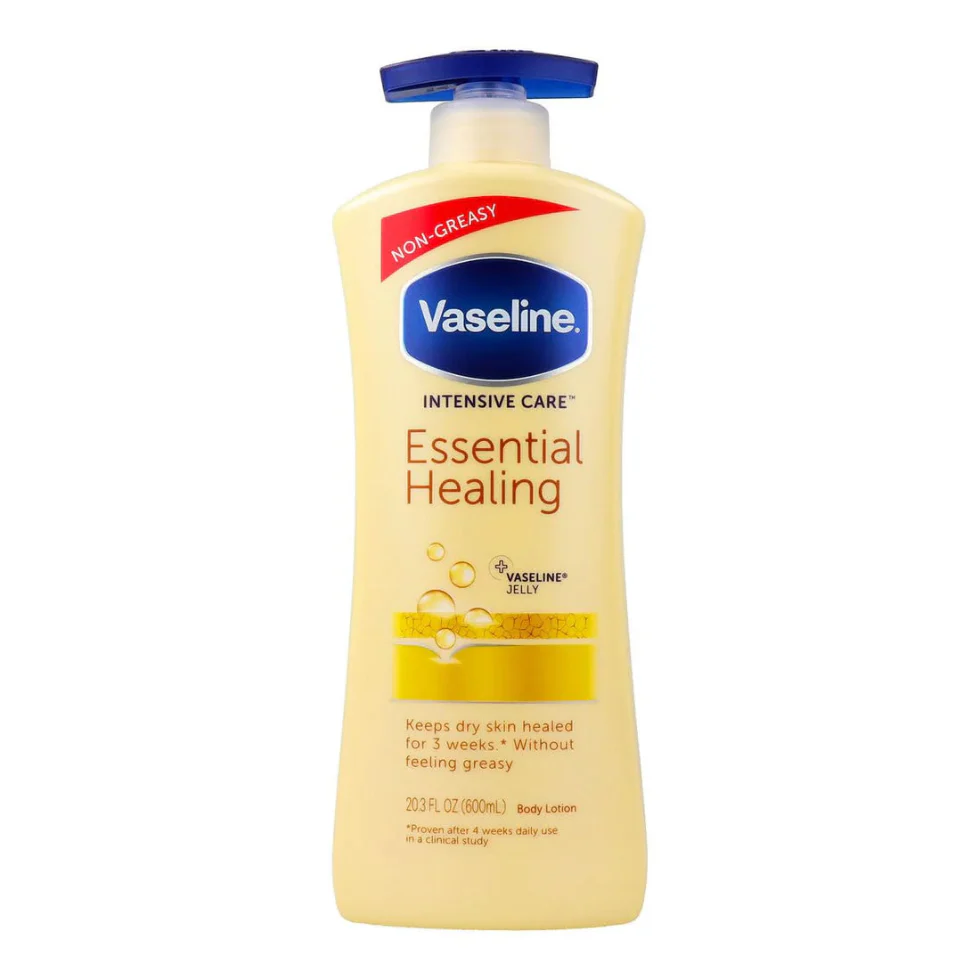 Vaseline Essential Healing Body Lotion 600ml | Intensive Care Dry Skin Repair