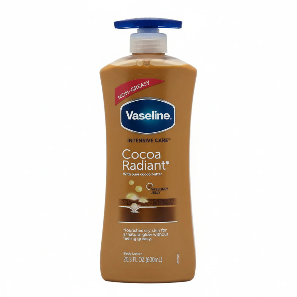 Vaseline Non Greasy Cocoa Radiant Body Lotion 600ml | Glow & Deep Moisture