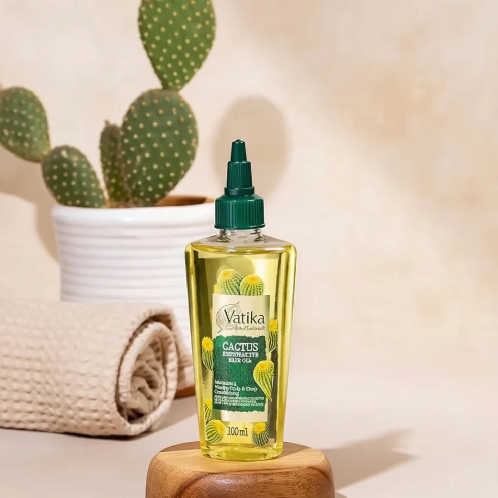 Vatika Afro Naturals Cactus Hair Oil 100ml | Deep Hydration & Scalp Care - Image 2