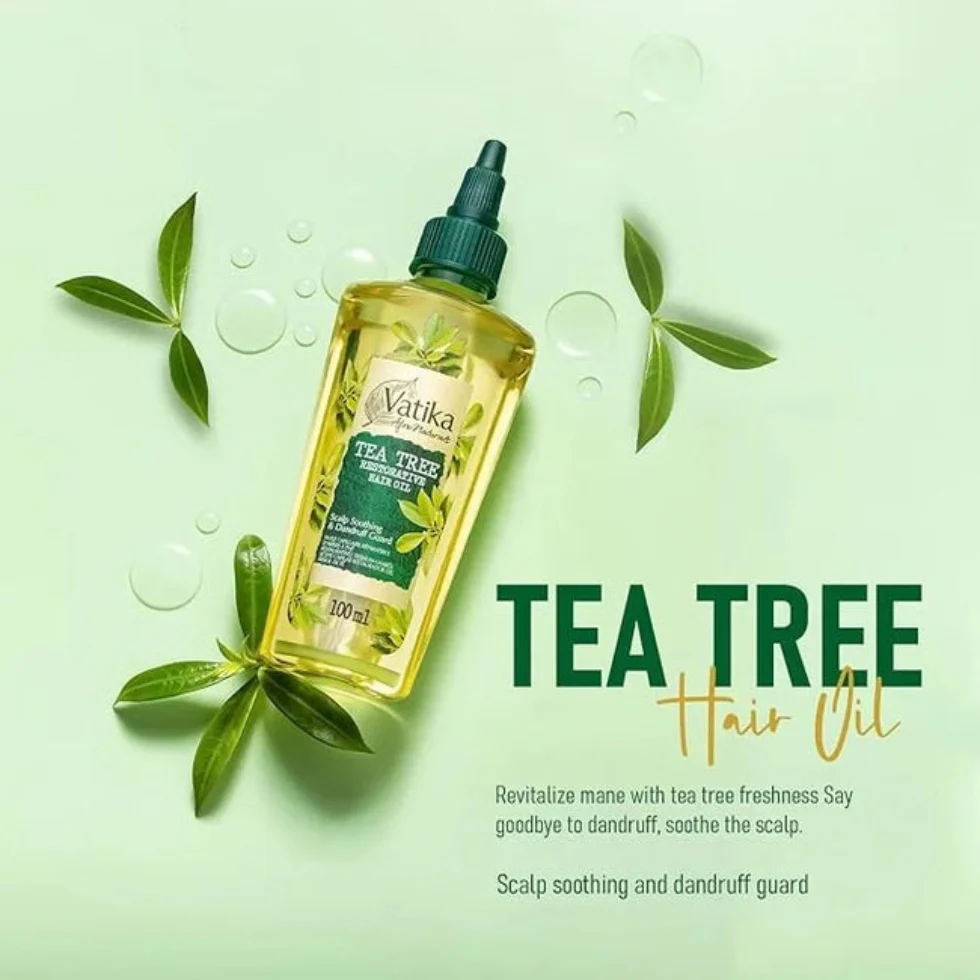 Vatika Tea Tree Hair Oil 100ml | Dandruff Control & Scalp Care - Image 2