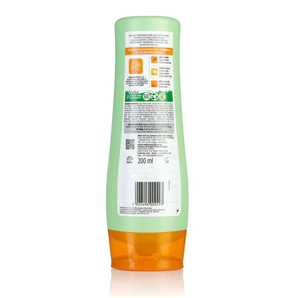 Vatika Naturals Sweet Almond Conditioner 200ml | Hydrate, Nourish & Smooth Hair - Image 2