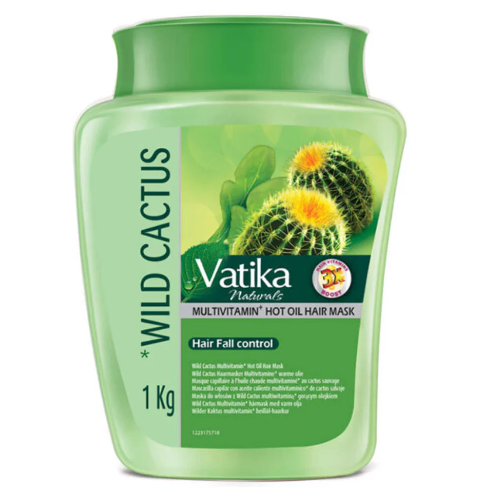 Vatika Naturals Wild Cactus Hair Mask 1kg | Hair Fall Control & Deep Repair