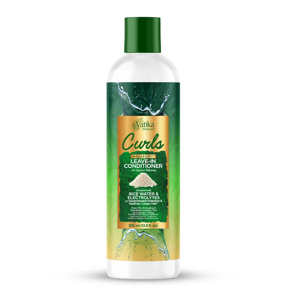 Vatika Naturals Curls Aquaboost Leave-In Conditioner 370ml | Hydrate & Define Curls