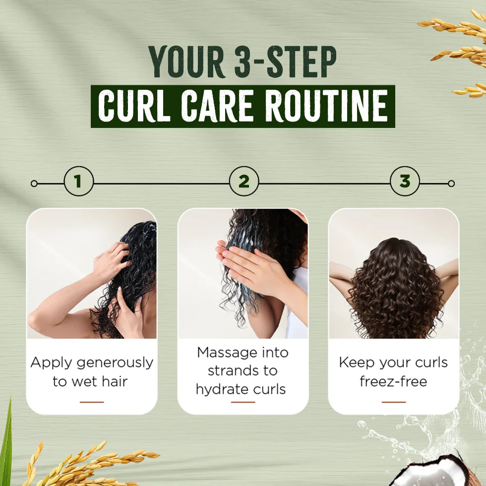 Vatika Naturals Curls Aquaboost Leave-In Conditioner 370ml | Hydrate & Define Curls - Image 3