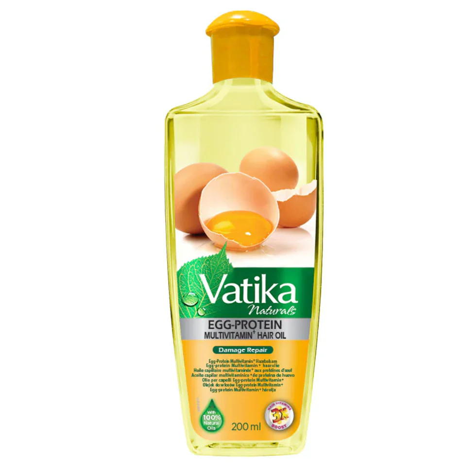 Vatika Naturals Egg-Protein Hair Oil 200ml | Strengthen, Soften &amp; Shine Hair