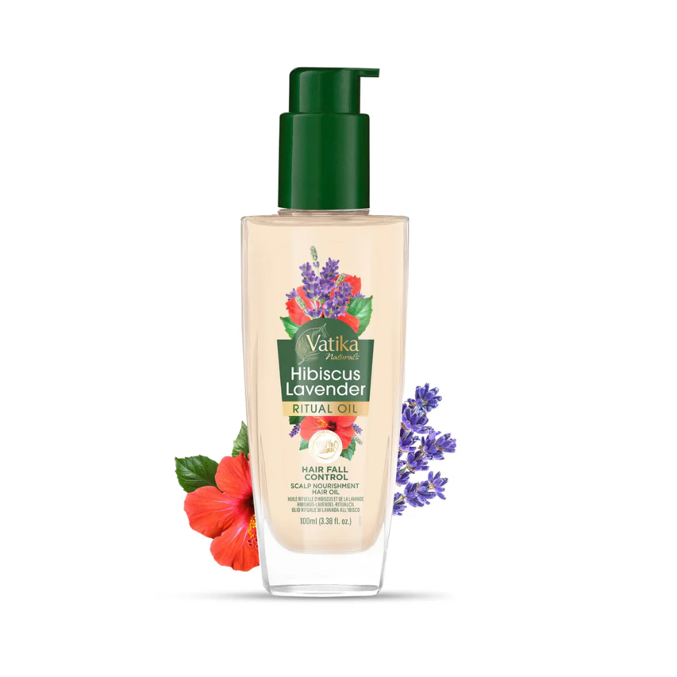 Vatika Naturals Hibiscus Lavender Hair Oil 100ml | Nourish & Strengthen Hair