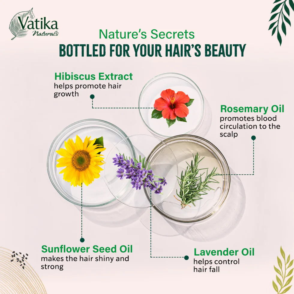 Vatika Naturals Hibiscus Lavender Hair Oil 100ml | Nourish & Strengthen Hair - Image 2