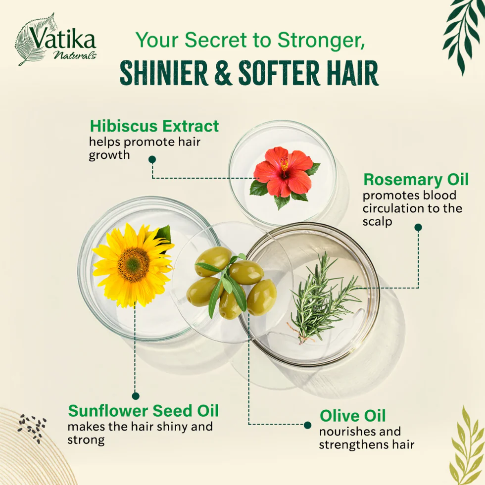 Vatika Naturals Hibiscus Olive Hair Oil 100ml | Nourish, Strengthen & Thicken Hair - Image 2