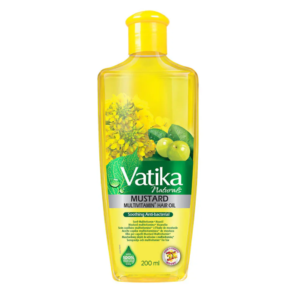 Vatika Naturals Mustard Hair Oil 200ml | Growth, Strength & Scalp Care