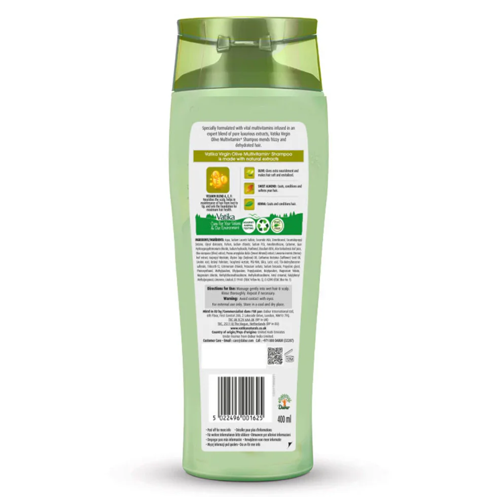 Vatika Naturals Olive Multivitamin Shampoo 400ml | Shine, Smooth & Frizz Control - Image 3