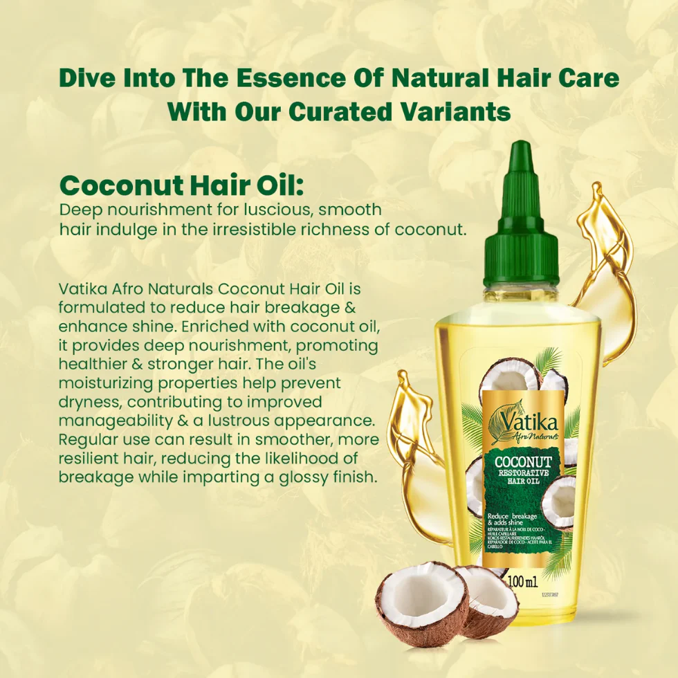 Vatika Coconut Hair Oil 100ml | Curls Care, Nourish & Strengthen - Image 3