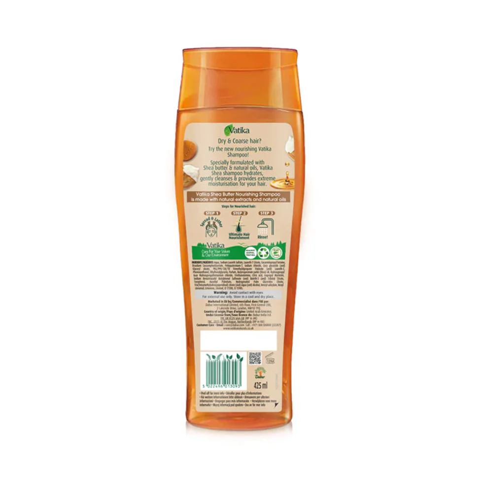 Vatika Naturals Shea Butter Shampoo 425g | Moisture & Curl Care - Image 3