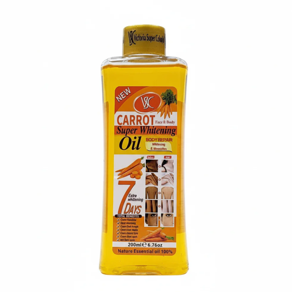 Veet Gold Carrot Whitening Oil 200ml | Brightening & Nourishing Body Oil