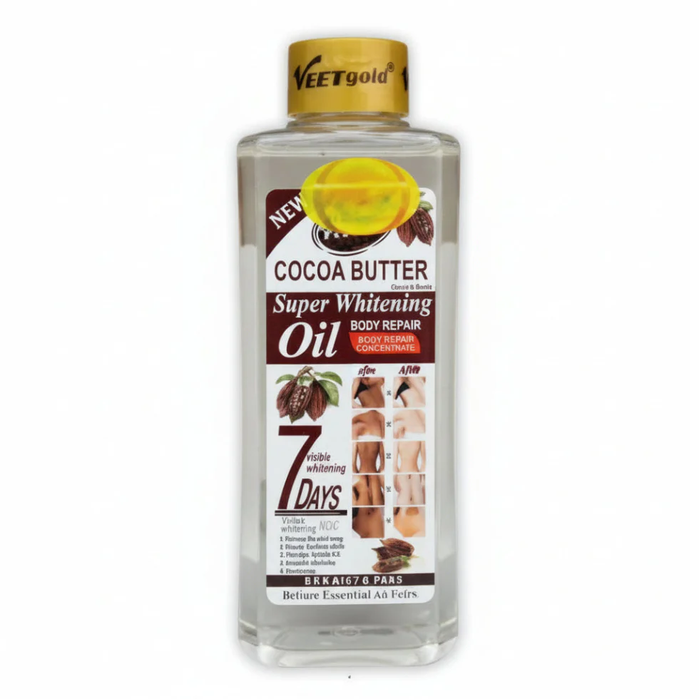 Veet Gold Cocoa Butter Super Whitening Oil 200ml | Deep Moisture & Dark Spot Care
