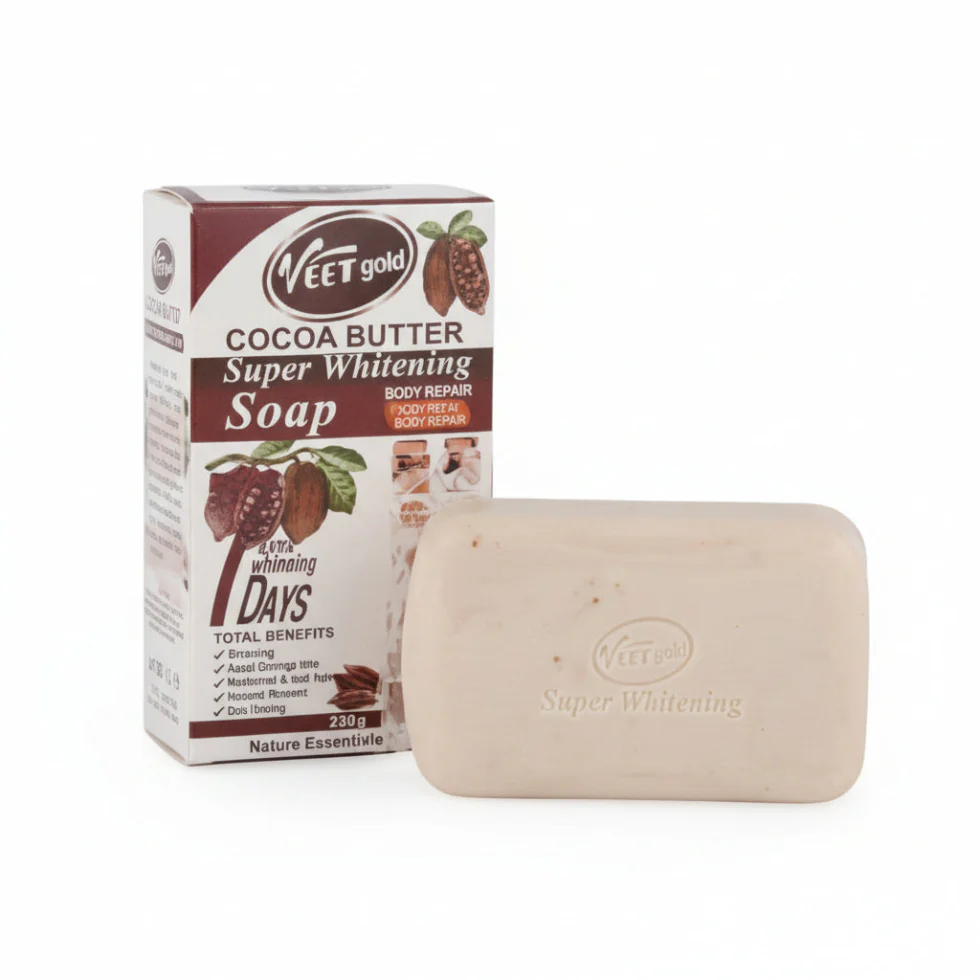 Veet Gold Cocoa Butter Super Whitening Soap 250g | Brightening Moisturizing Bar