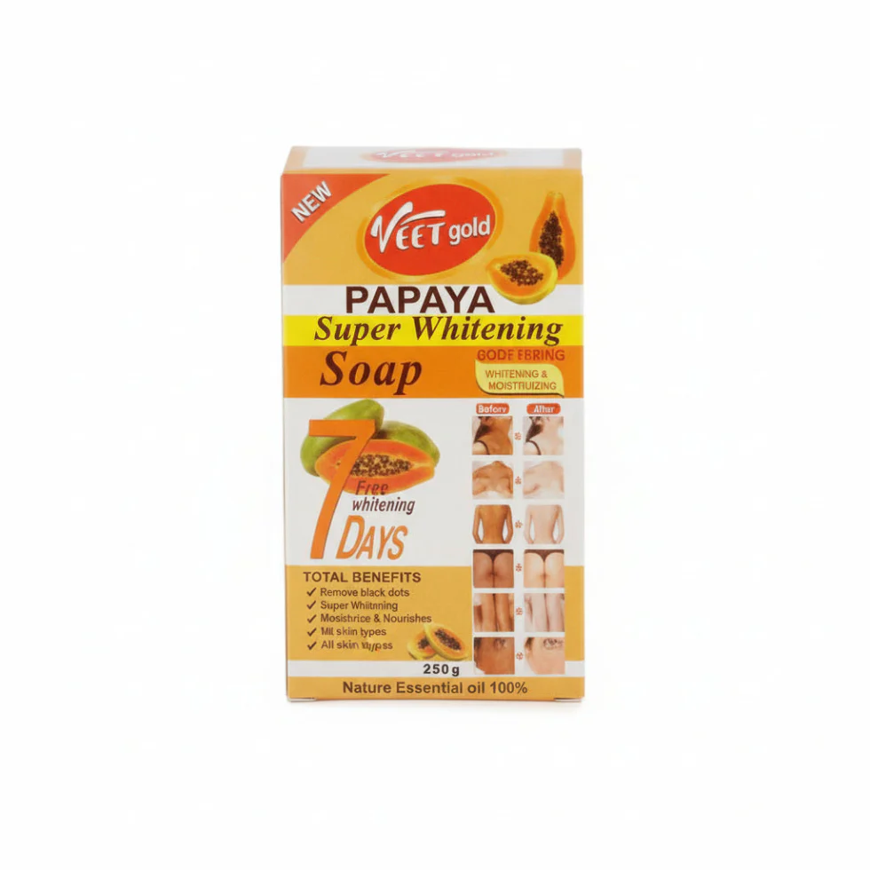 Veet Gold Papaya Super Whitening Soap 250g | Brightening Dark Spot Care