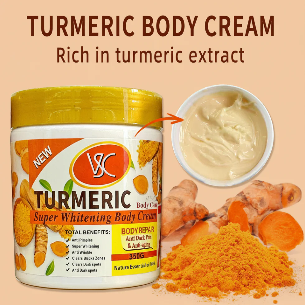 Veet Gold Turmeric Body Cream 350g | Brightening & Moisturizing Skin Care - Image 3