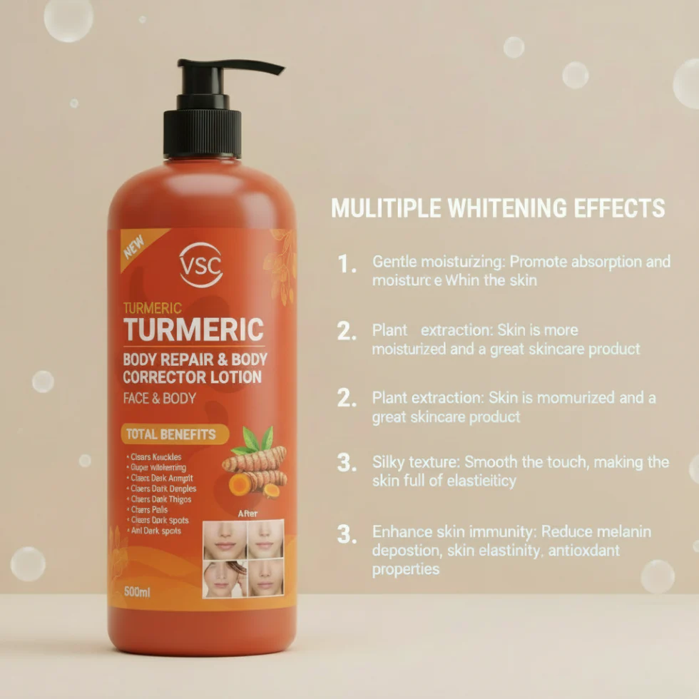 Veet Gold Turmeric Super Whitening Lotion 500ml | Brightening & Body Repair Lotion - Image 2