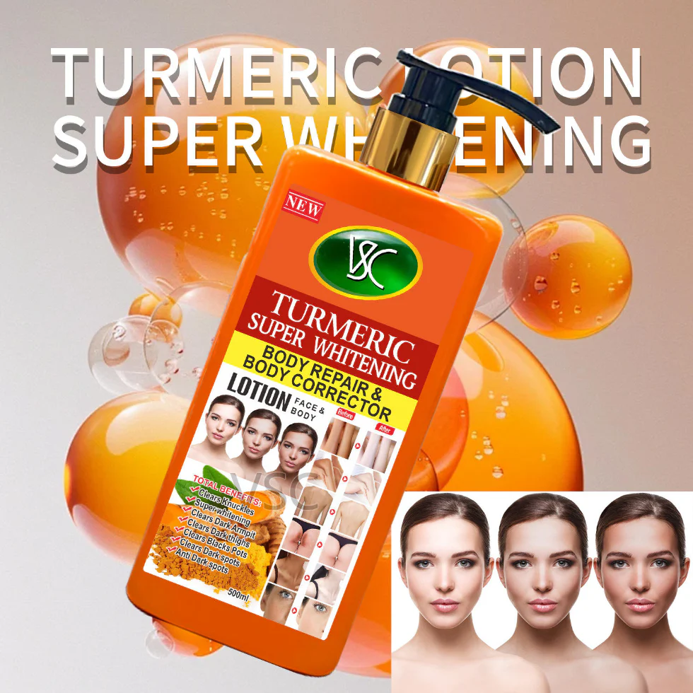 Veet Gold Turmeric Super Whitening Lotion 500ml | Brightening & Body Repair Lotion - Image 3