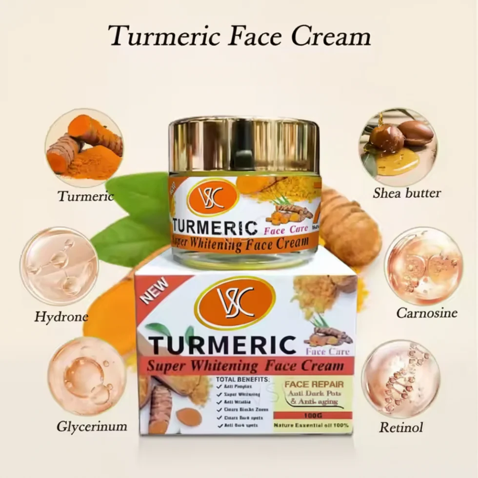 Veet Gold Turmeric Face Cream 50g | Brightening & Nourishing Daily Moisturizer - Image 2
